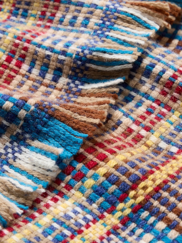 Italian Plaid Wool-Blend Scarf