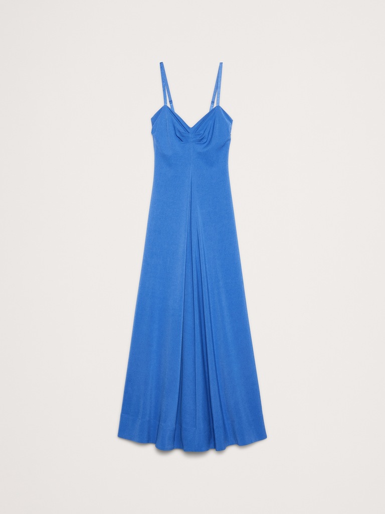 Stretch-Sateen Sweetheart Maxi Dress