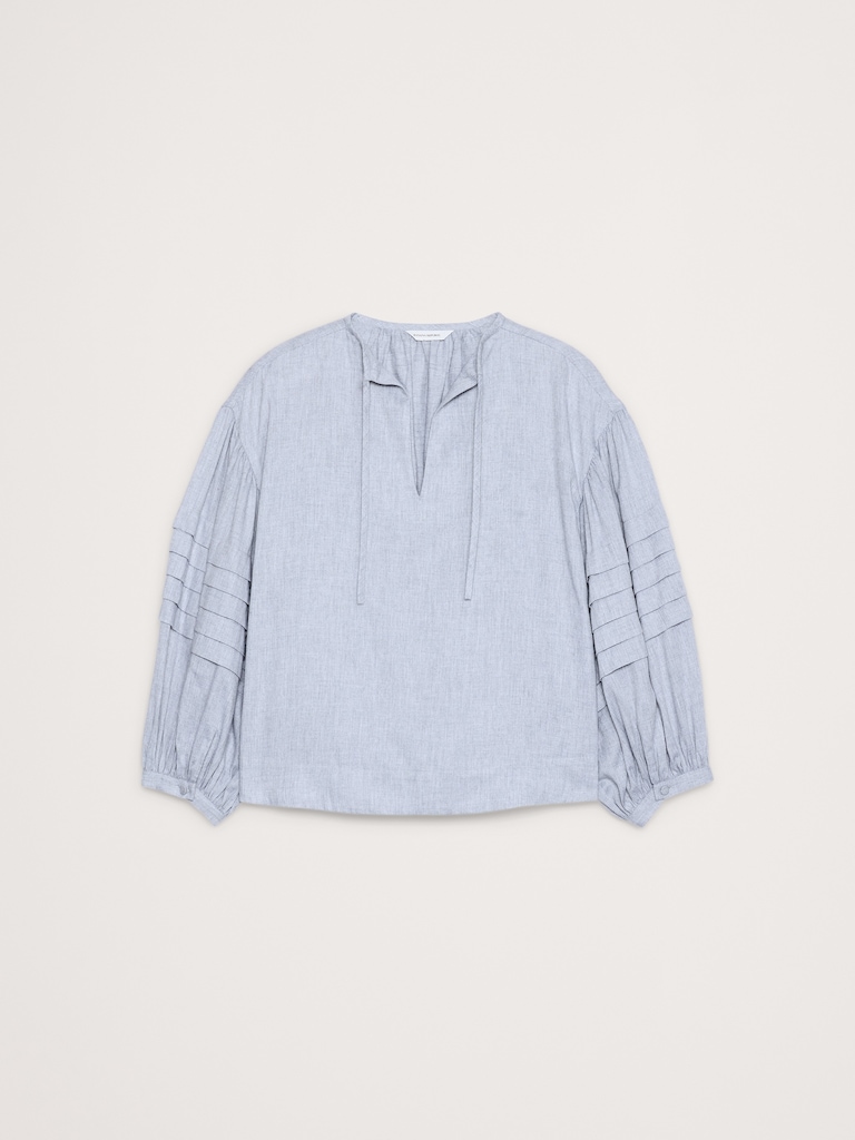 Flannel Peasant Blouse