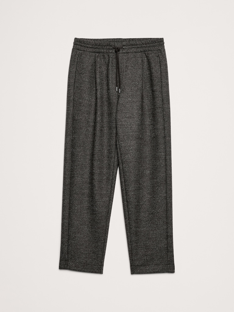 Relaxed Herringbone Pull-On Pant