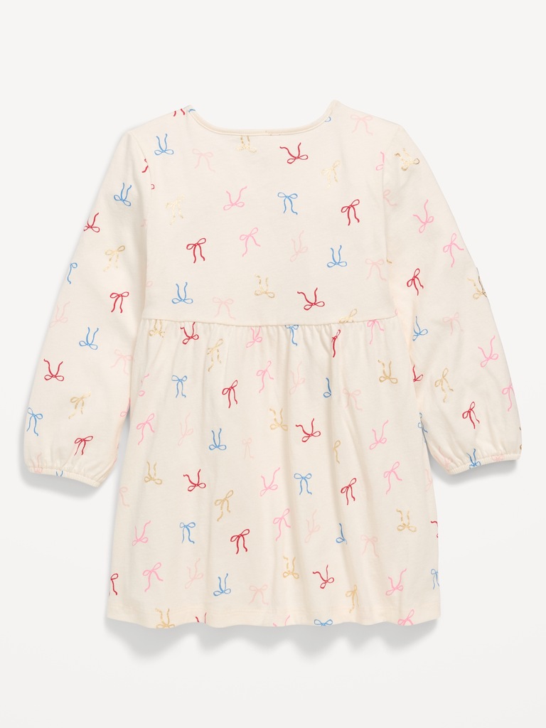 Printed Long-Sleeve Dress for Toddler Girls