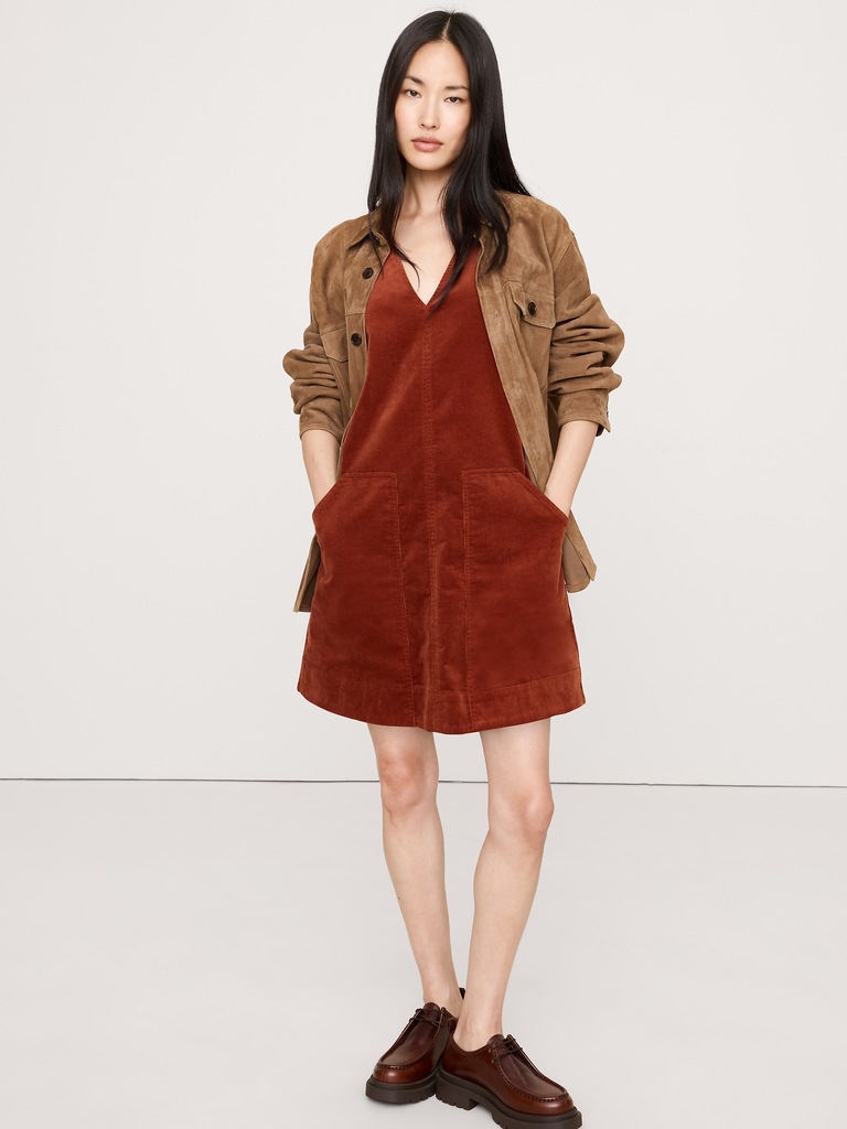Corduroy Shift Dress