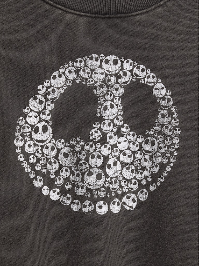 Gap × Disney Tim Burton’s The Nightmare Before Christmas Heavyweight Skull Sweatshirt
