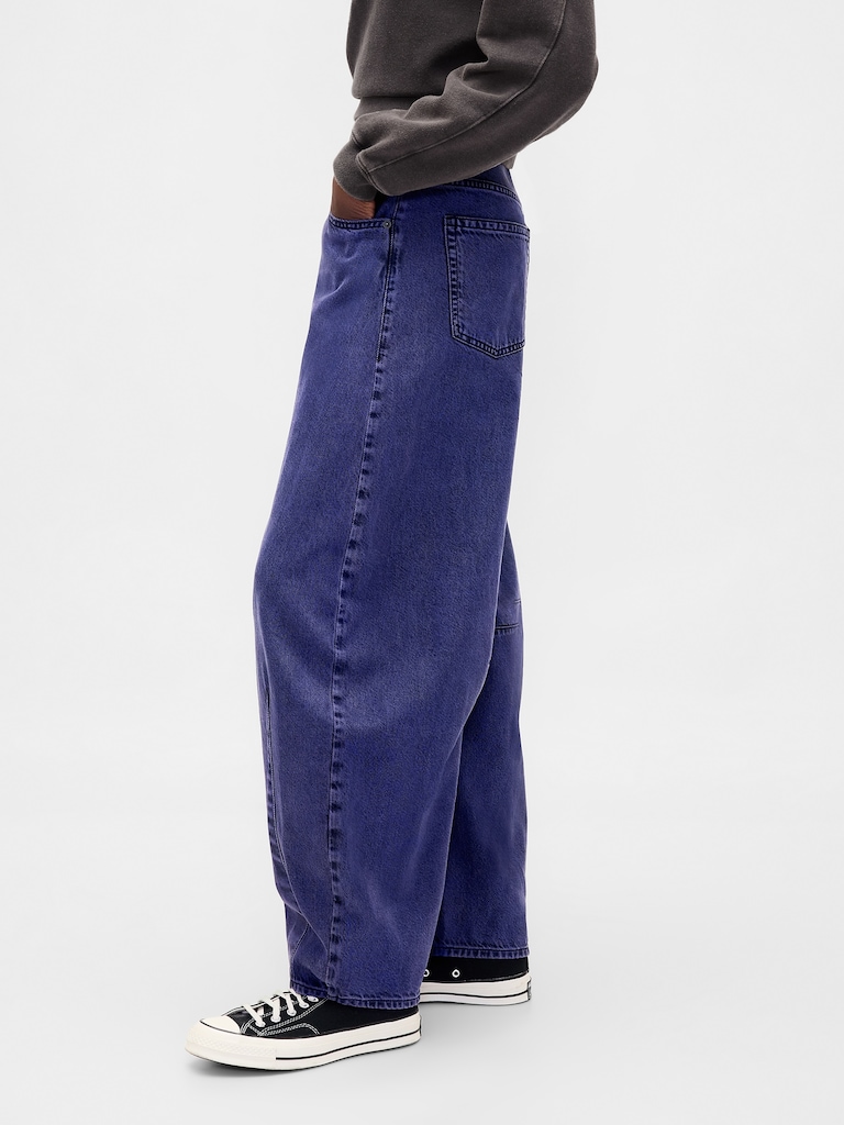 Gap × Disney Tim Burton’s The Nightmare Before Christmas Mid Rise UltraSoft Barrel Jeans