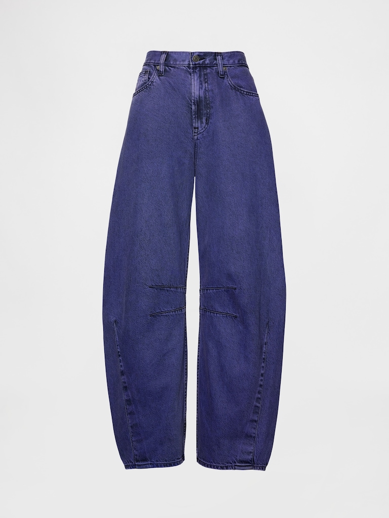 Gap × Disney Tim Burton’s The Nightmare Before Christmas Mid Rise UltraSoft Barrel Jeans