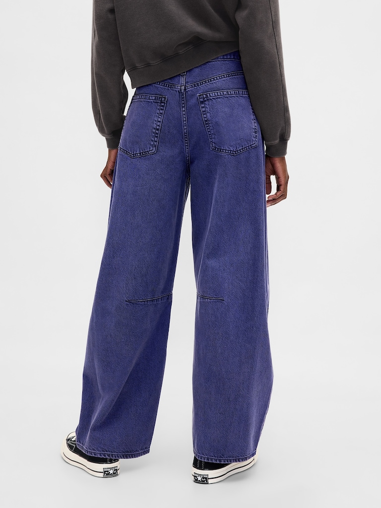 Gap × Disney Tim Burton’s The Nightmare Before Christmas Mid Rise UltraSoft Barrel Jeans