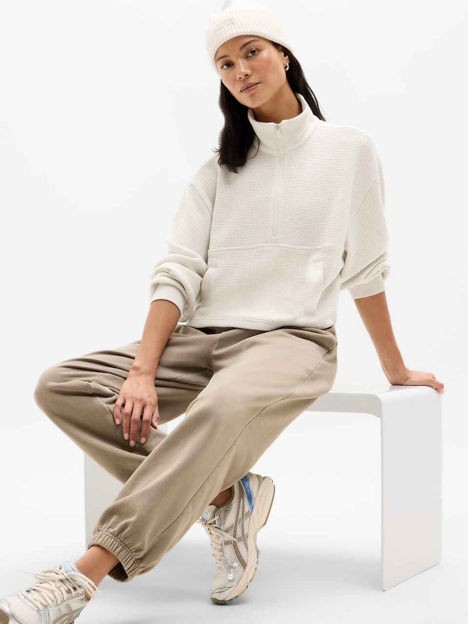 Tranquil Waffle 1/2 Zip Sweatshirt