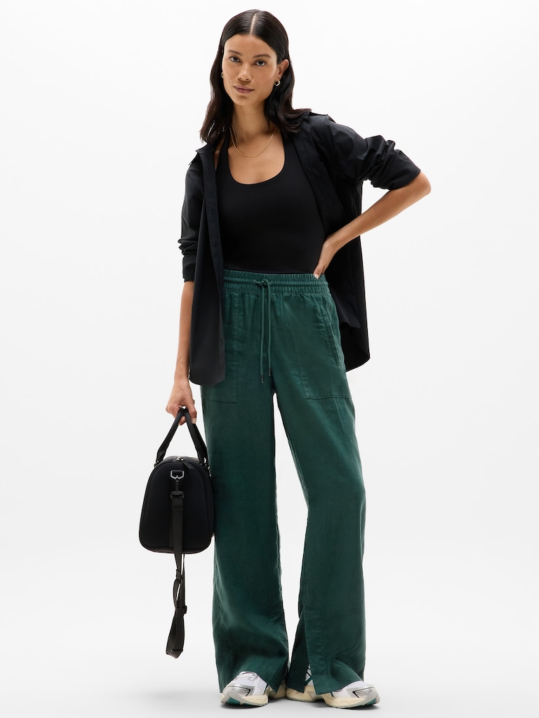 Retreat Linen High Rise Wide Leg Pant