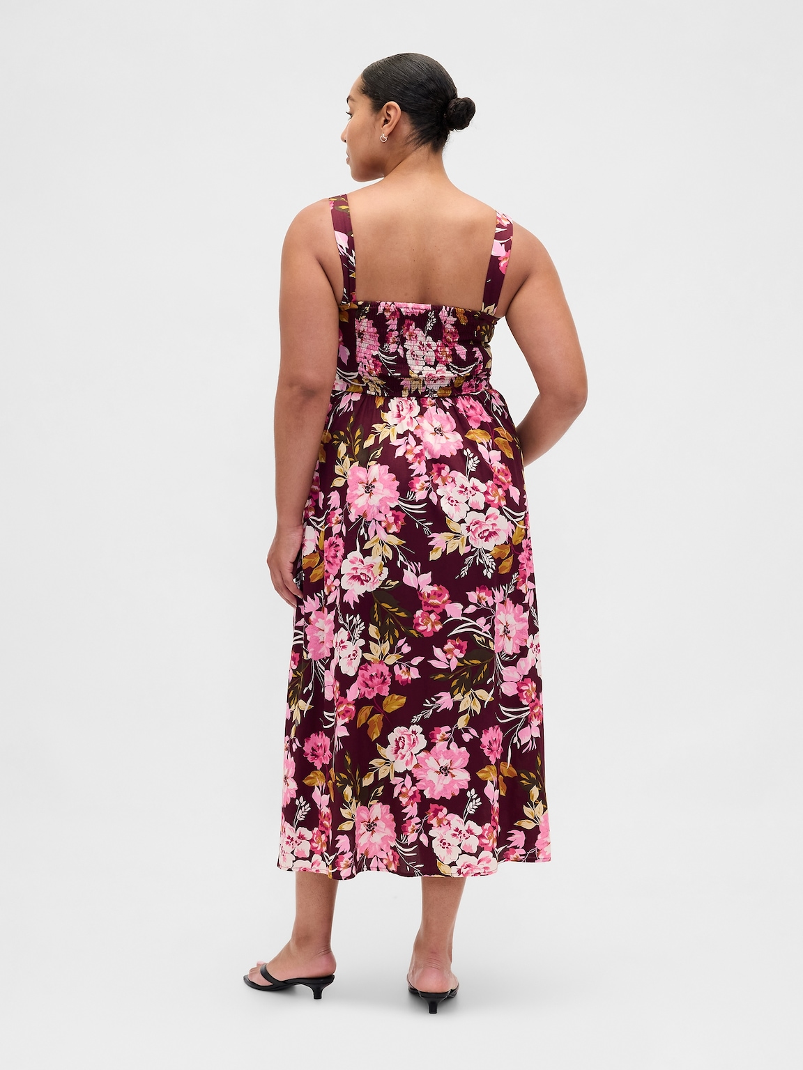 Seamed Drop-Waist Maxi Dress