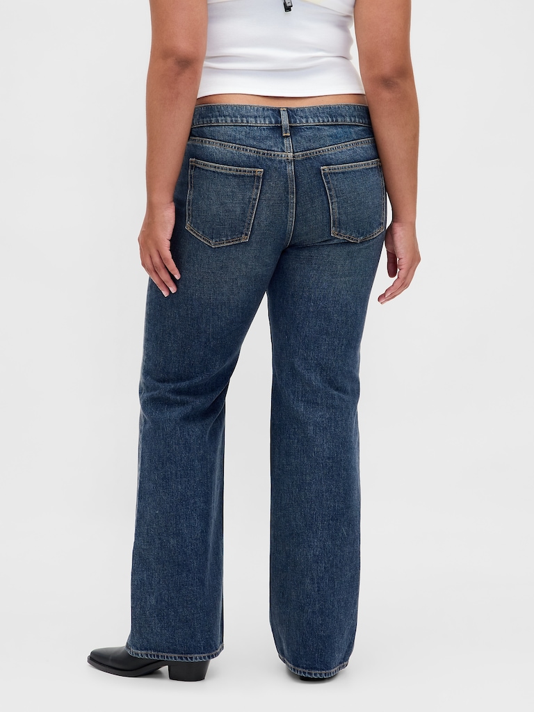 Mid Rise Relaxed Flare Jeans