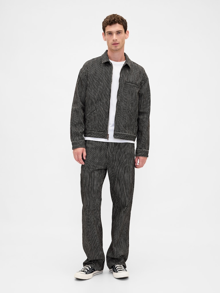 Gap × Disney Tim Burton’s The Nightmare Before Christmas Stripe Denim Jacket