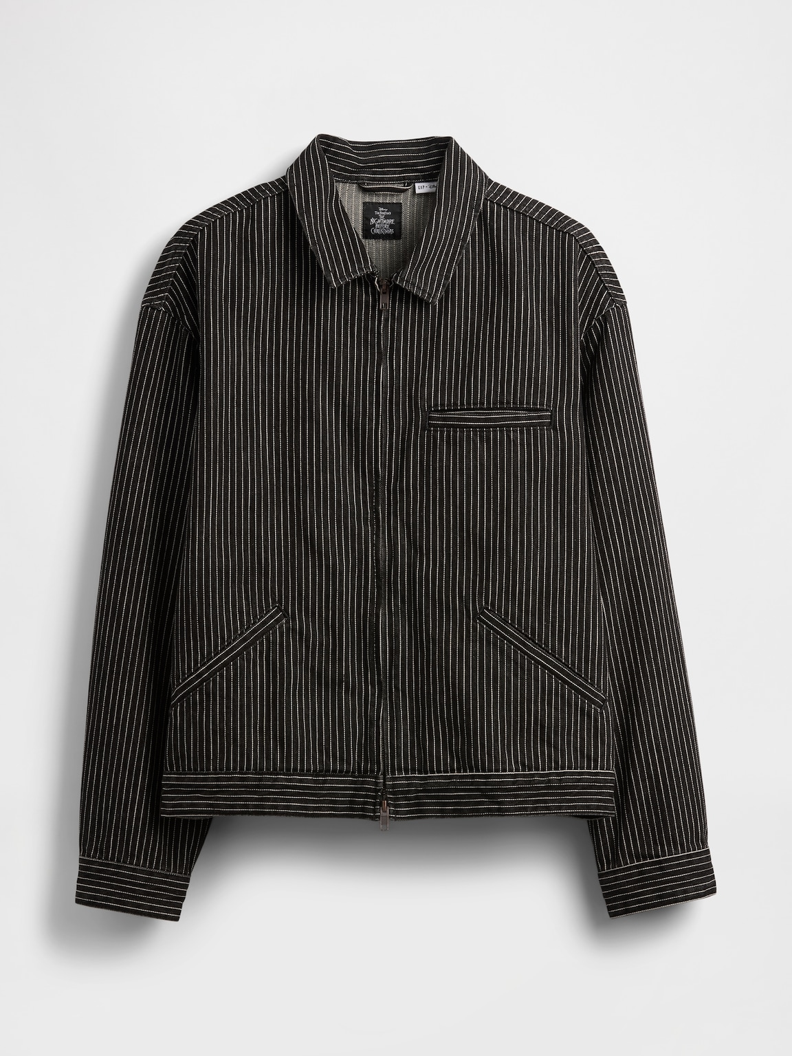 Gap × Disney Tim Burton’s The Nightmare Before Christmas Stripe Denim Jacket