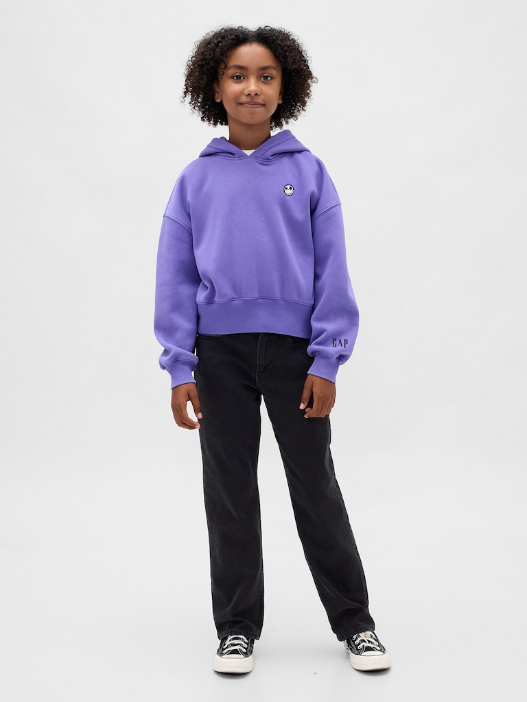 Gap × Disney Tim Burton’s The Nightmare Before Christmas Kids VintageSoft Crop Hoodie