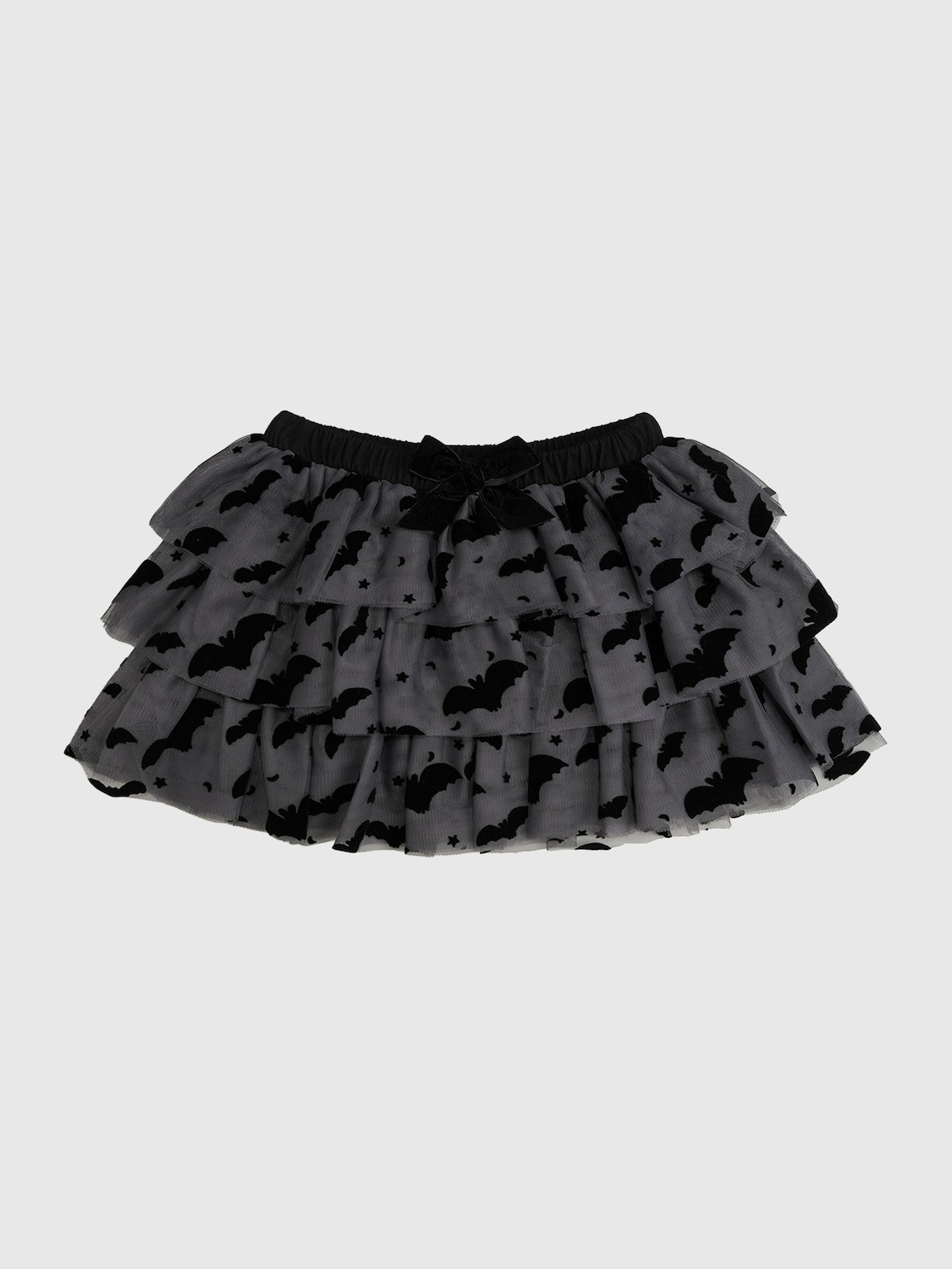 Sweet Wink Flocked Bats Halloween Bow Tiered Tutu