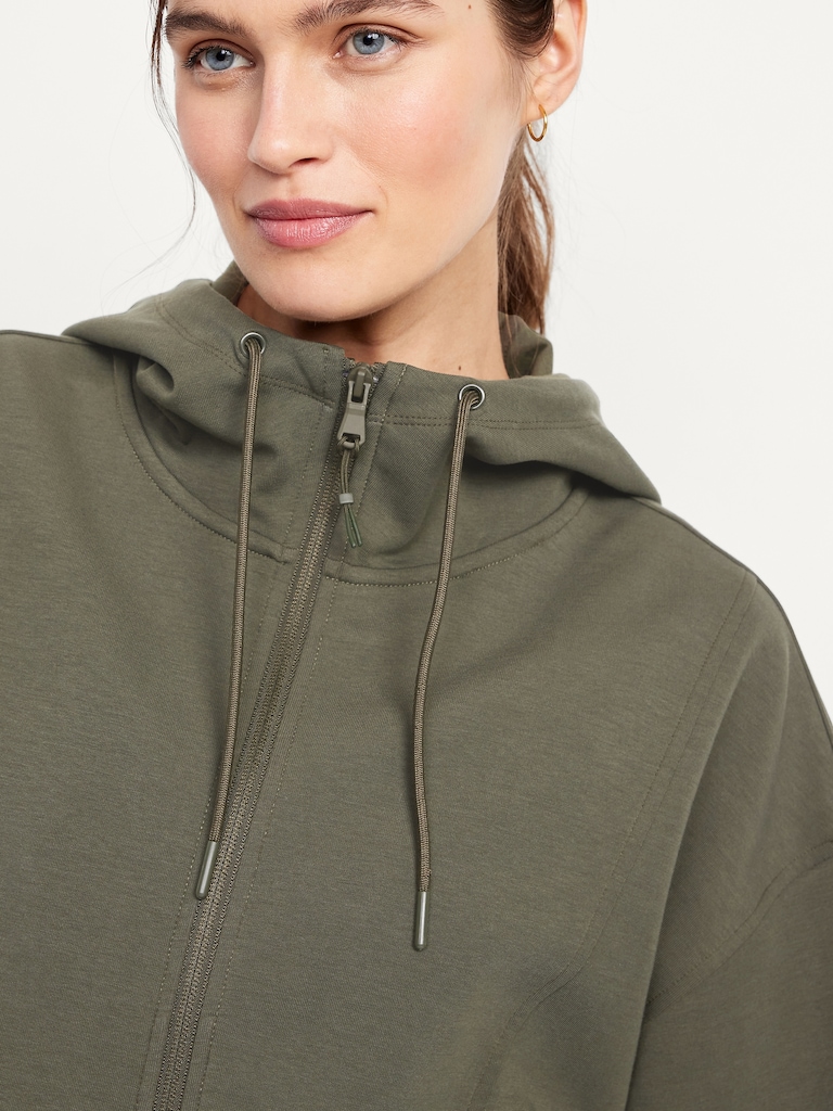 Dynamic Fleece Oversized Full-Zip Hoodie Sweatshirt