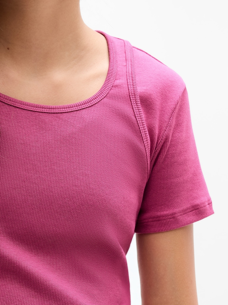 Athleta Girl Right Moves Rib Double Up Tee