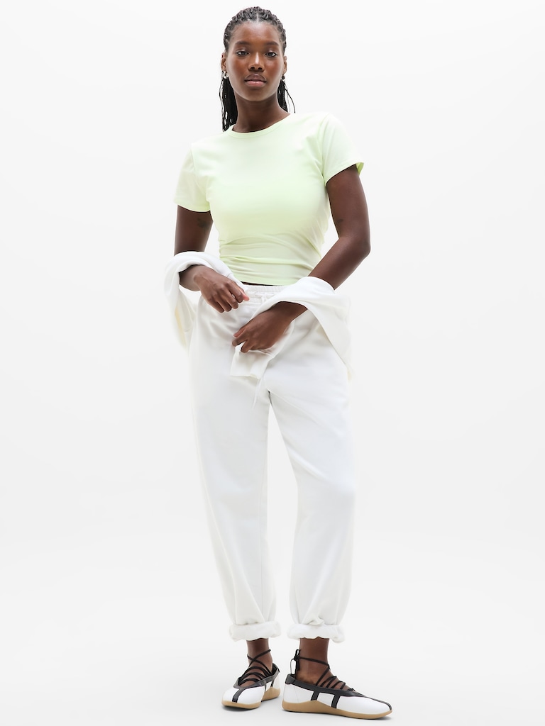 Signature Rib Crop Tee