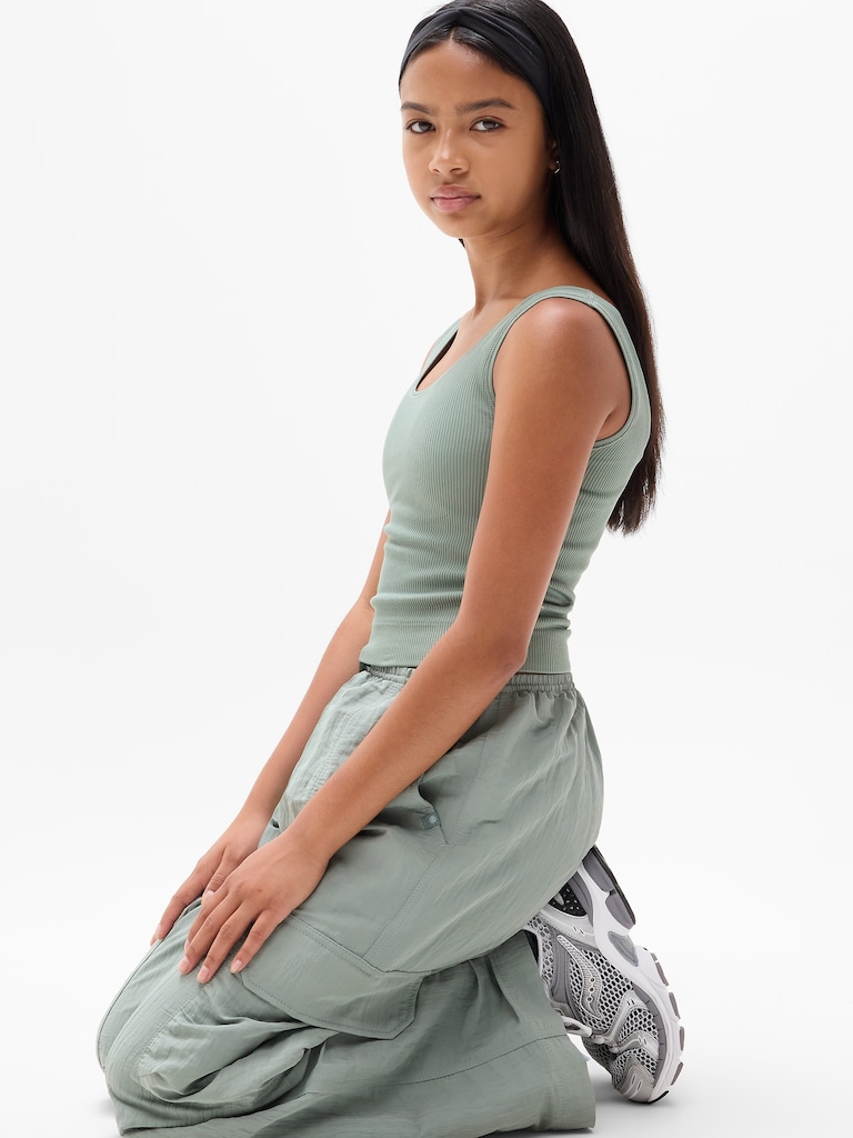 Athleta Girl Rise Above Rib Crop Tank