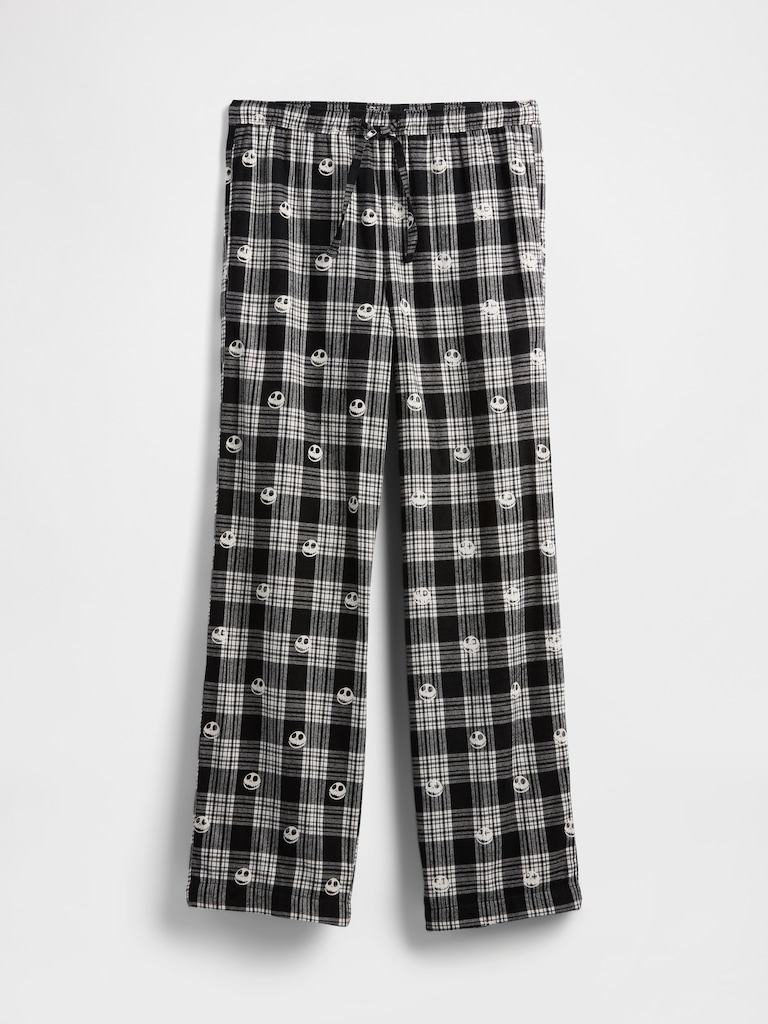 Gap × Disney Tim Burton’s The Nightmare Before Christmas Adult Skull Flannel PJ Pants