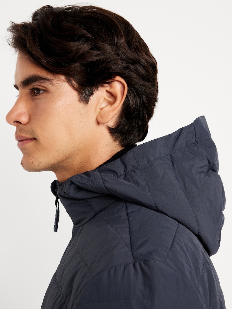 Water-Resistant Narrow-Channel Nylon Puffer Jacket