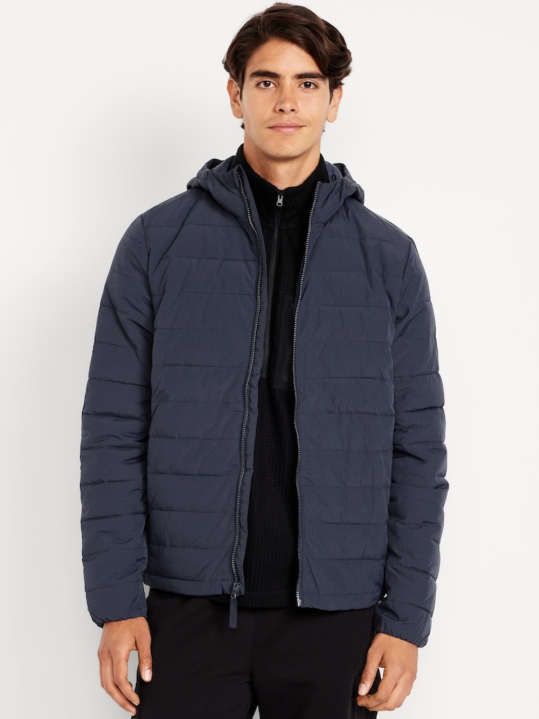Water-Resistant Narrow-Channel Nylon Puffer Jacket
