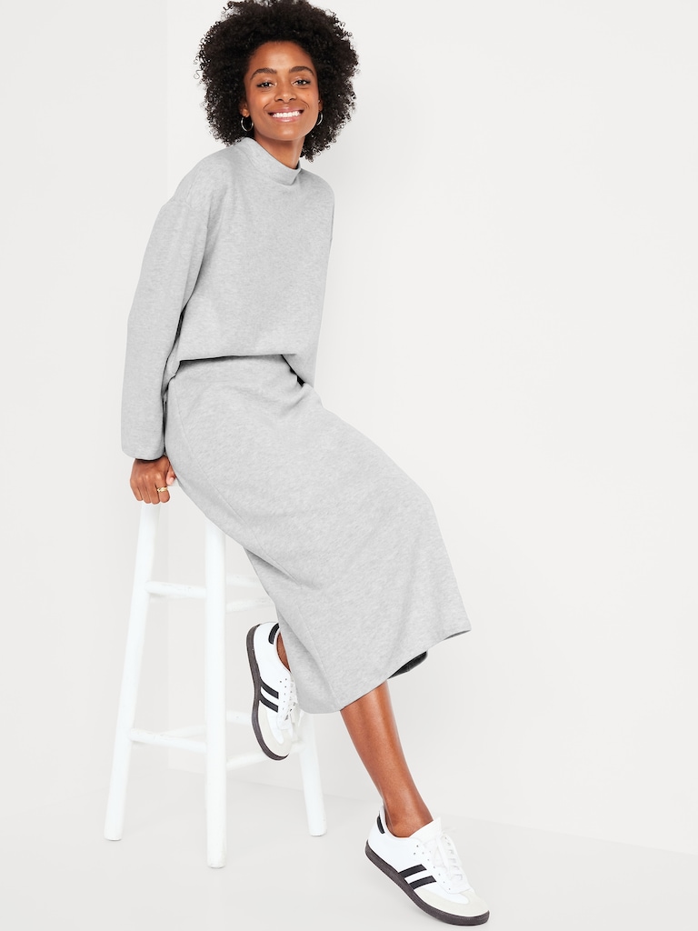 Cozy Mock-Neck Tunic Sweater