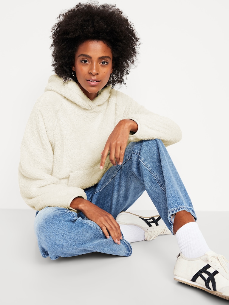 Oversized Sherpa Pullover Hoodie