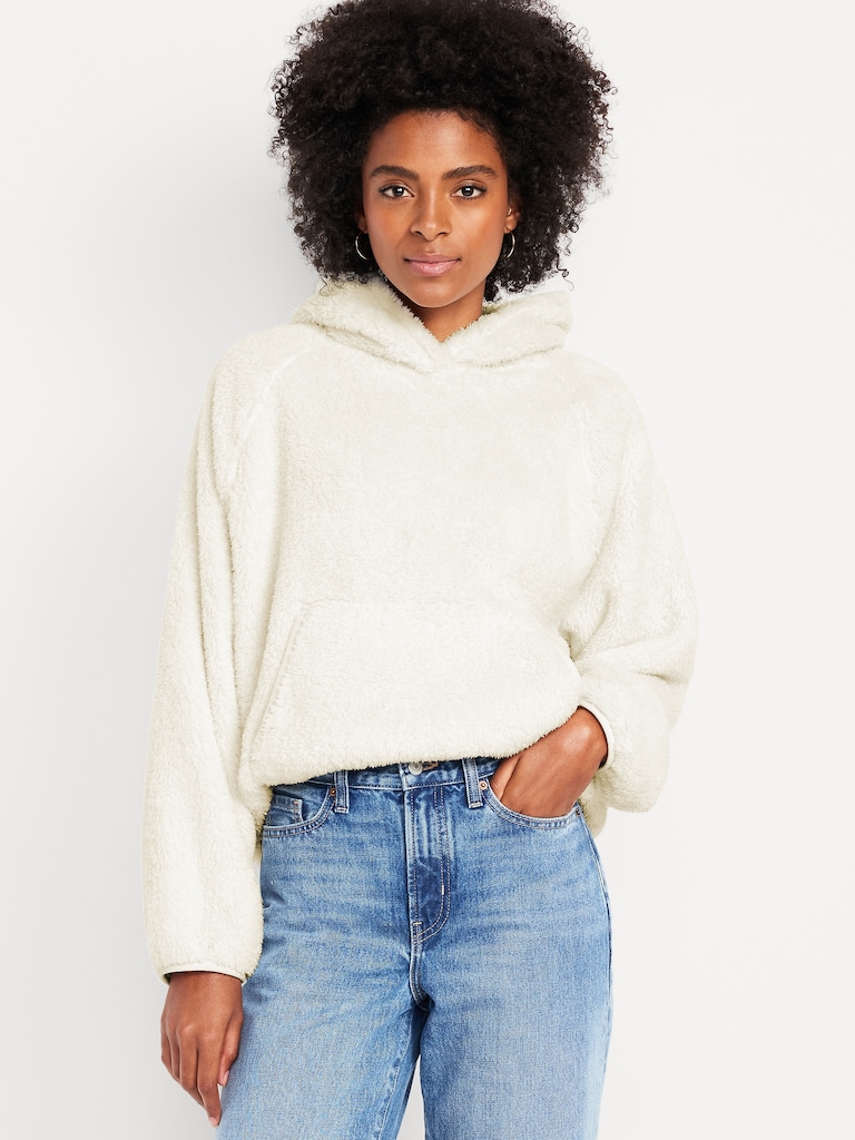 Oversized Sherpa Pullover Hoodie