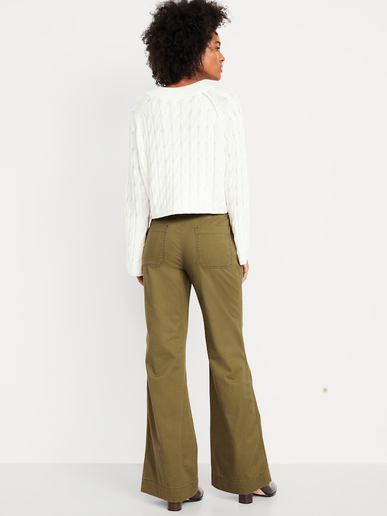 Mid-Rise Flare Pants