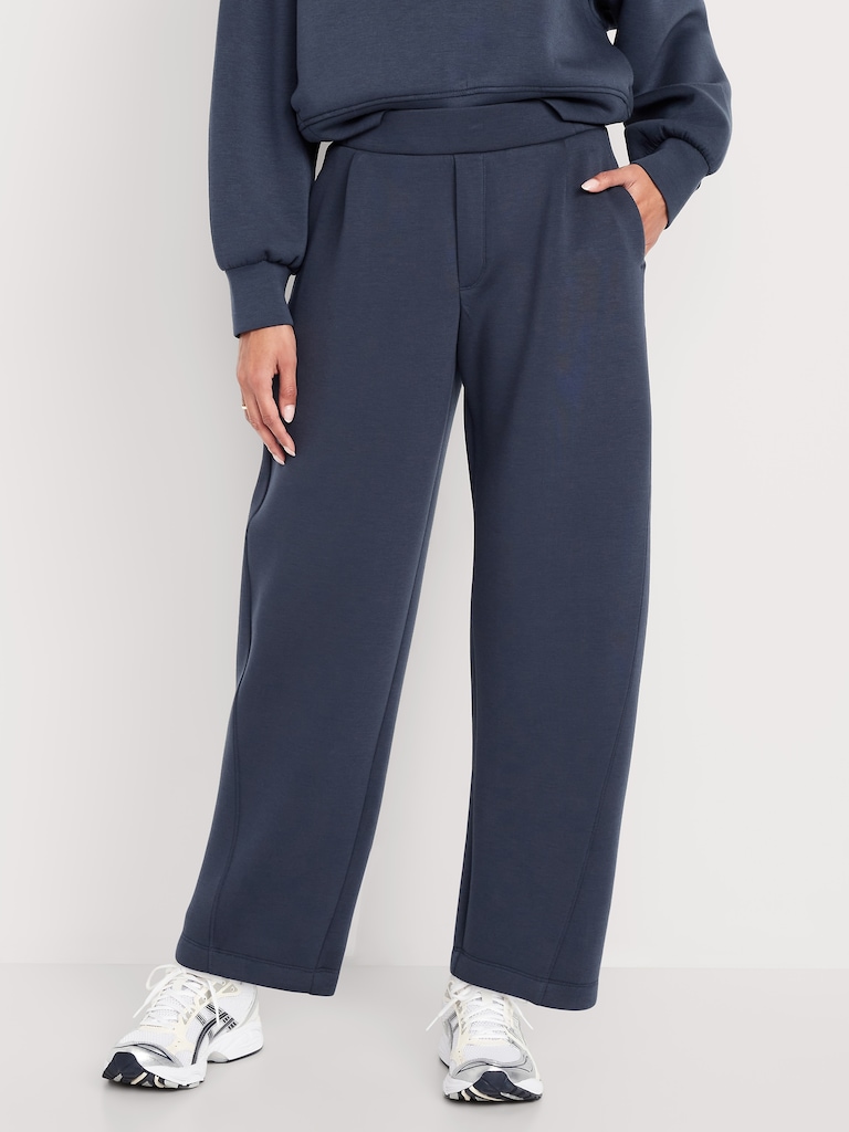 High-Waisted Bounce Fleece Barrel Sweatpants