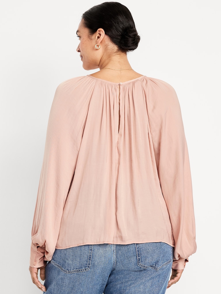 Satin Shirred Top