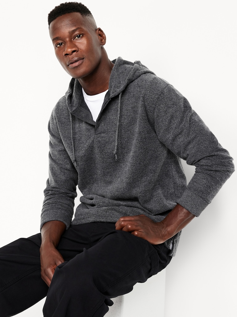 Plush Rugby Pullover Hoodie