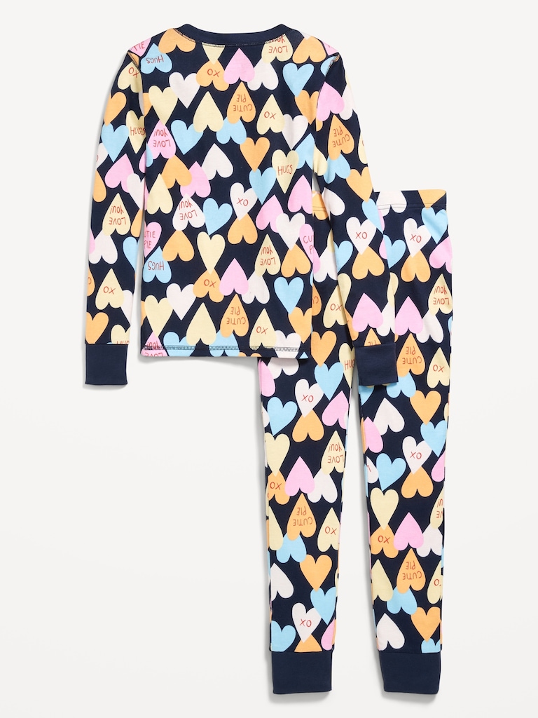 Printed Gender-Neutral Snug-Fit Pajama Set for Kids
