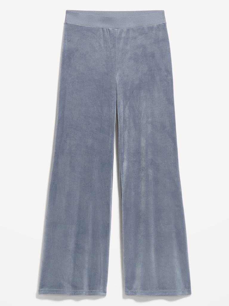 High-Waisted Velour Flare Lounge Pants