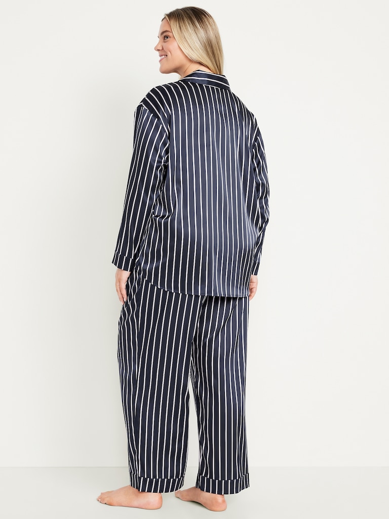 Printed Satin Pajama Pant Set for Women