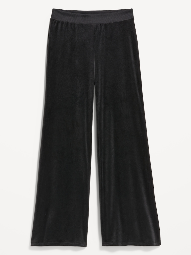High-Waisted Velour Flare Lounge Pants