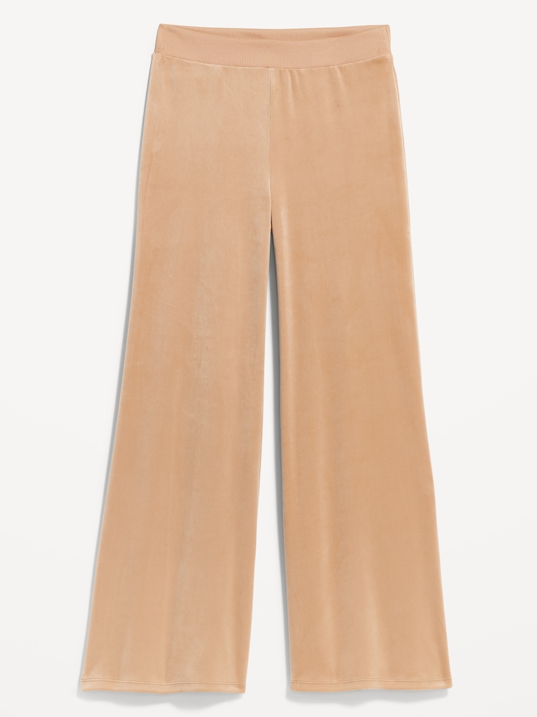 High-Waisted Velour Flare Lounge Pants