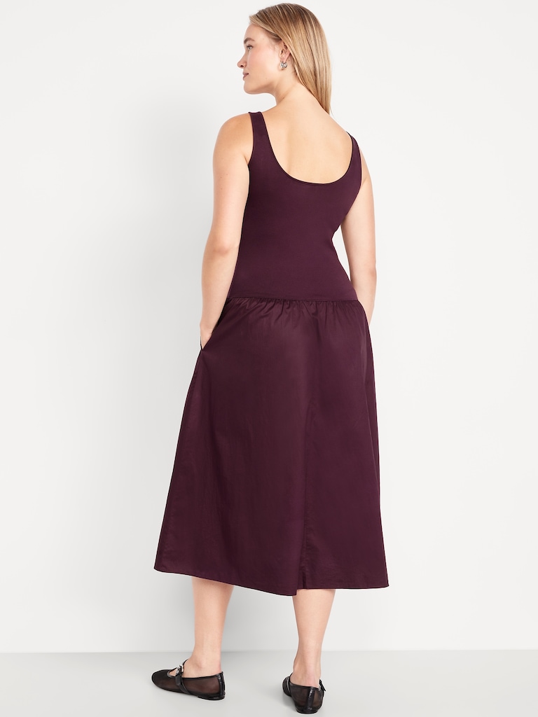 Fit & Flare Sleeveless Midi Dress