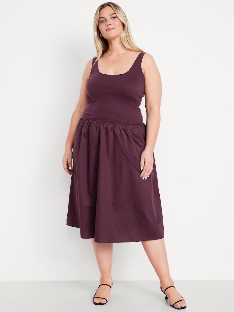 Fit & Flare Sleeveless Midi Dress