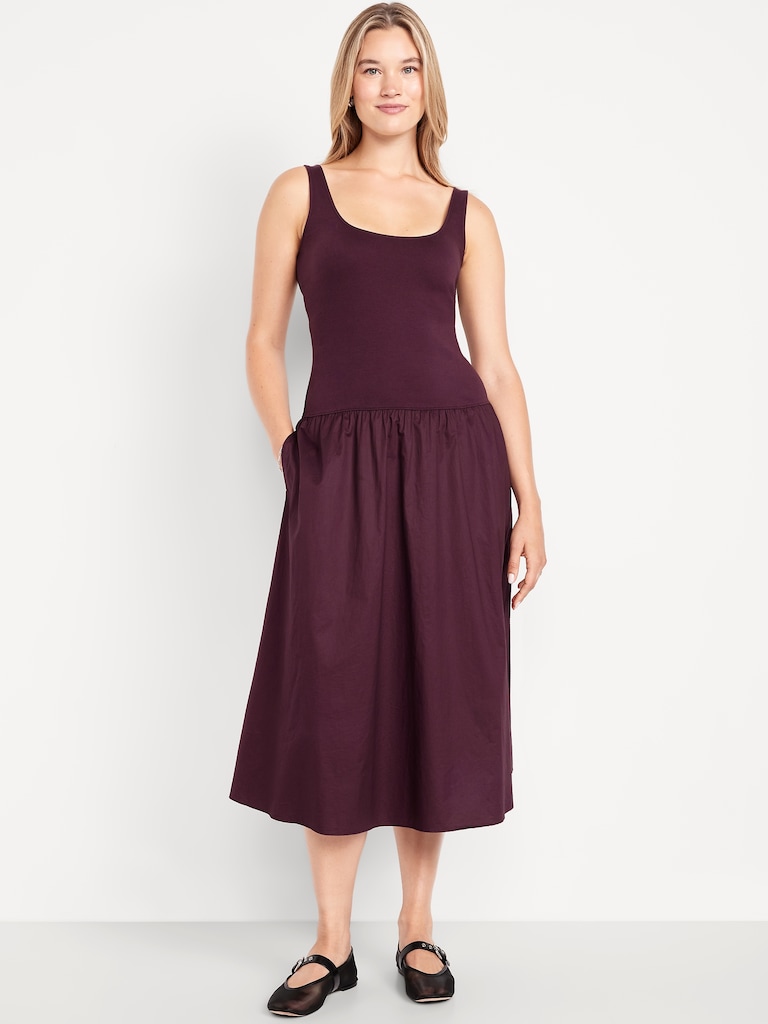 Fit & Flare Sleeveless Midi Dress