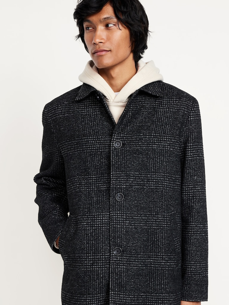 Plaid Twill Topcoat