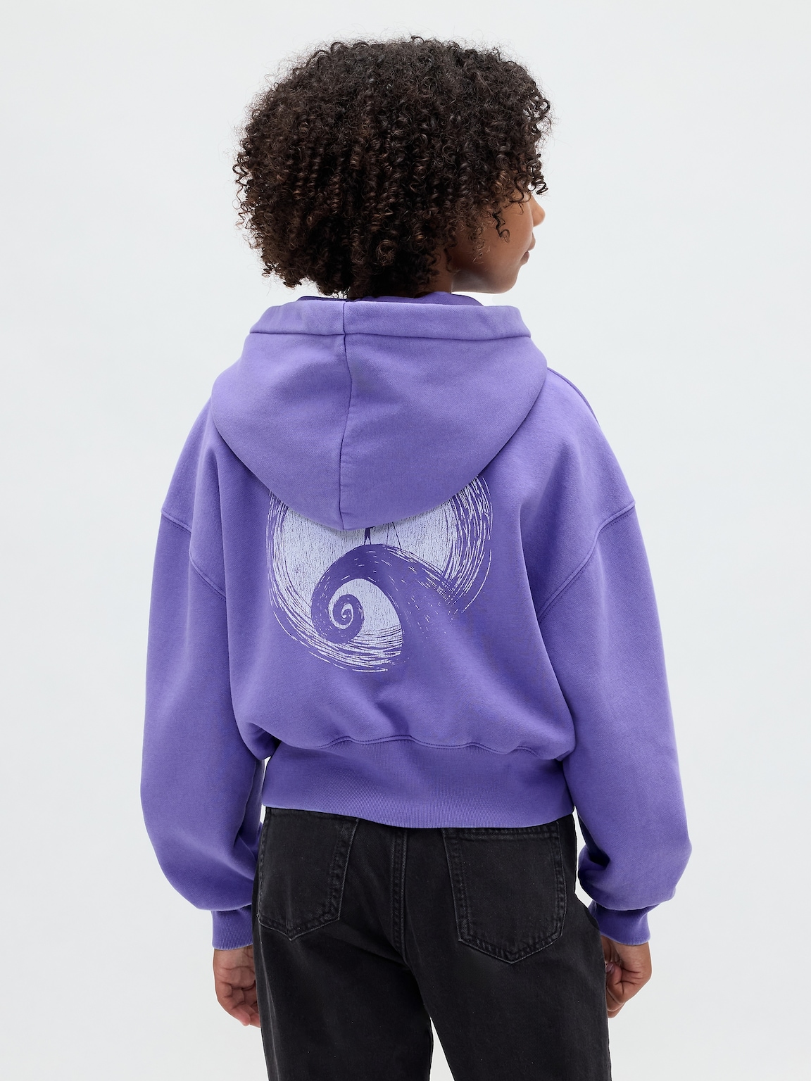 Gap × Disney Tim Burton’s The Nightmare Before Christmas Kids VintageSoft Crop Hoodie