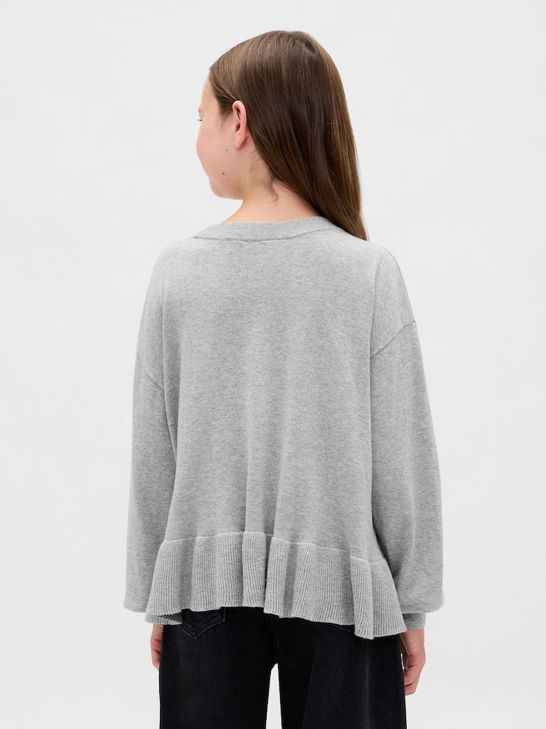 Kids Relaxed Peplum Sweater