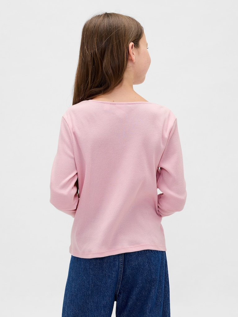 Kids Bow-Neck T-Shirt