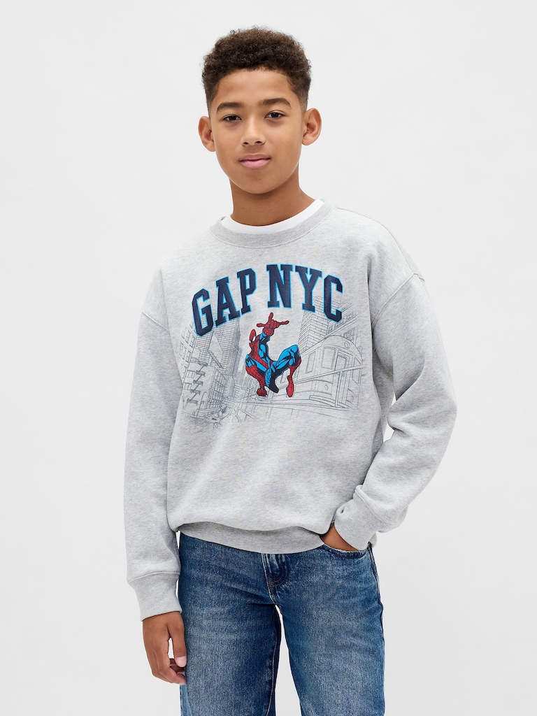 Kids VintageSoft Marvel Graphic Logo Sweatshirt