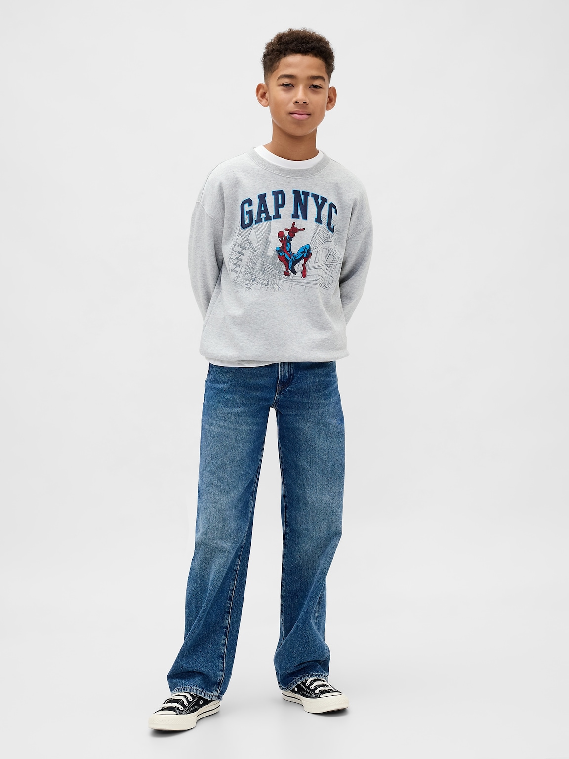 Kids VintageSoft Marvel Graphic Logo Sweatshirt