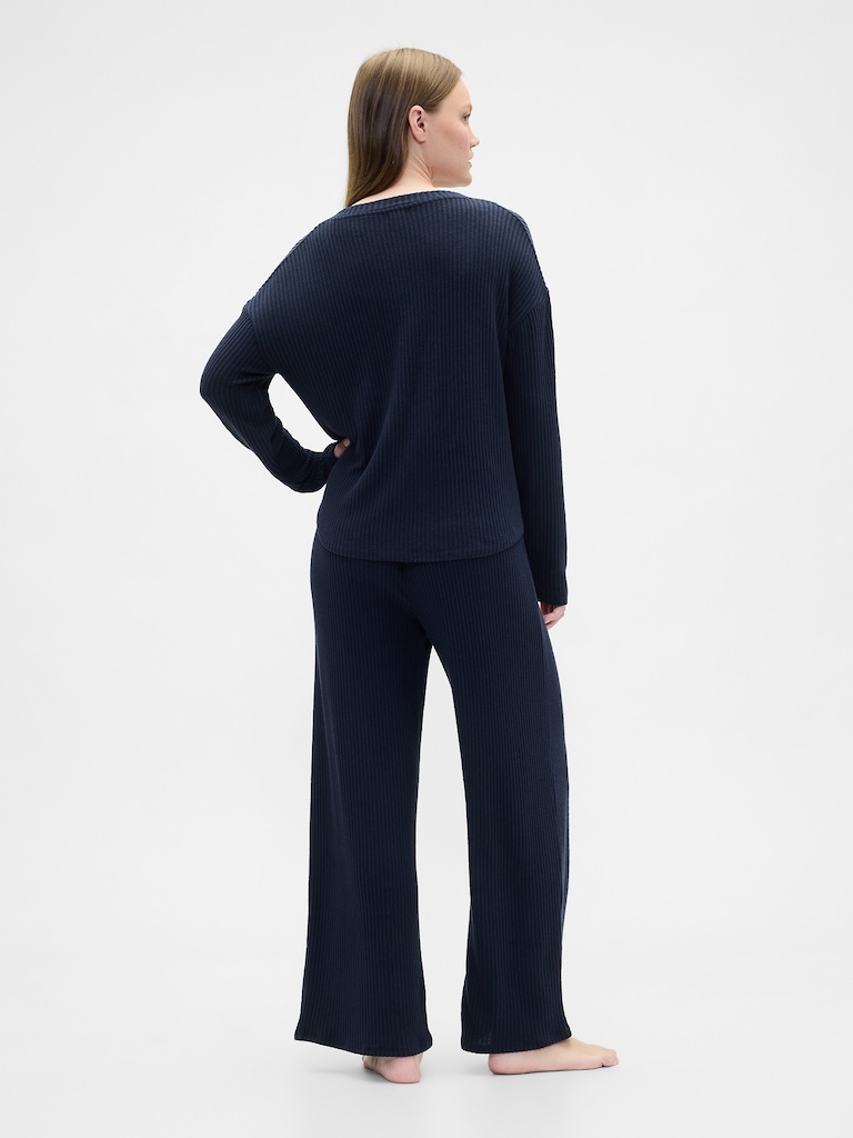 Relaxed Wide-Leg PJ Pants