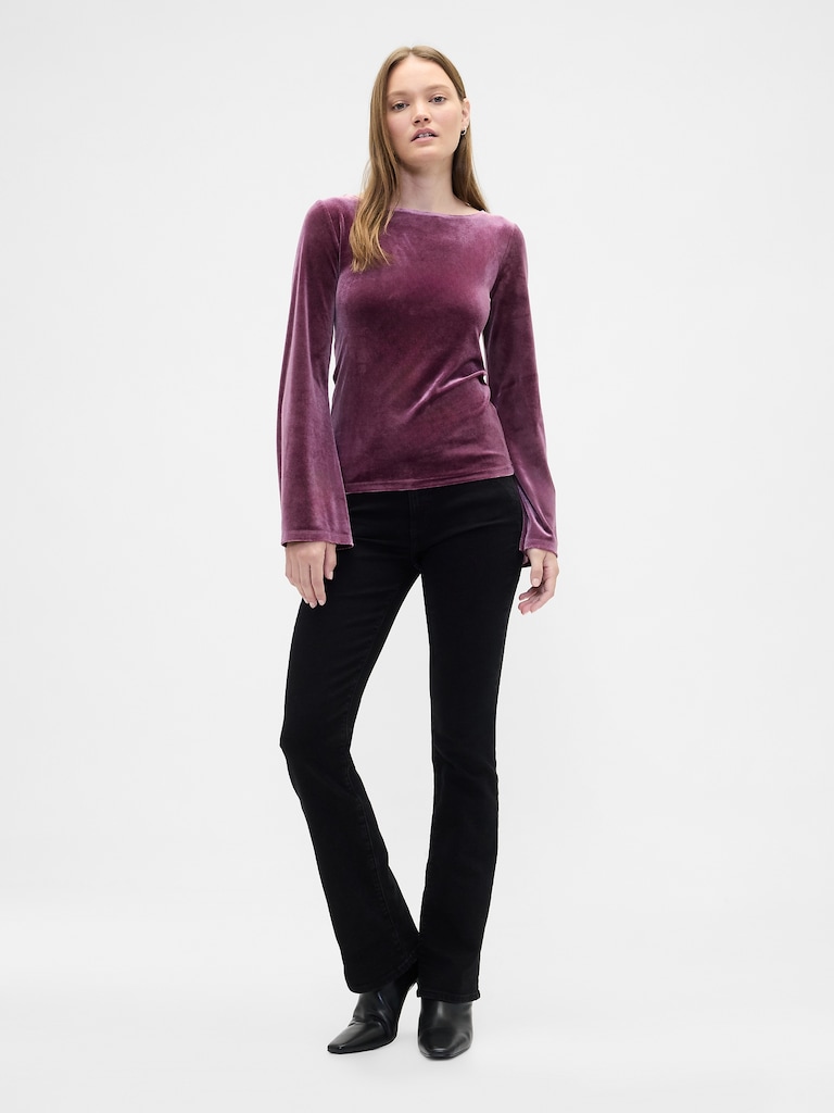 Bell Sleeve Boatneck T-Shirt