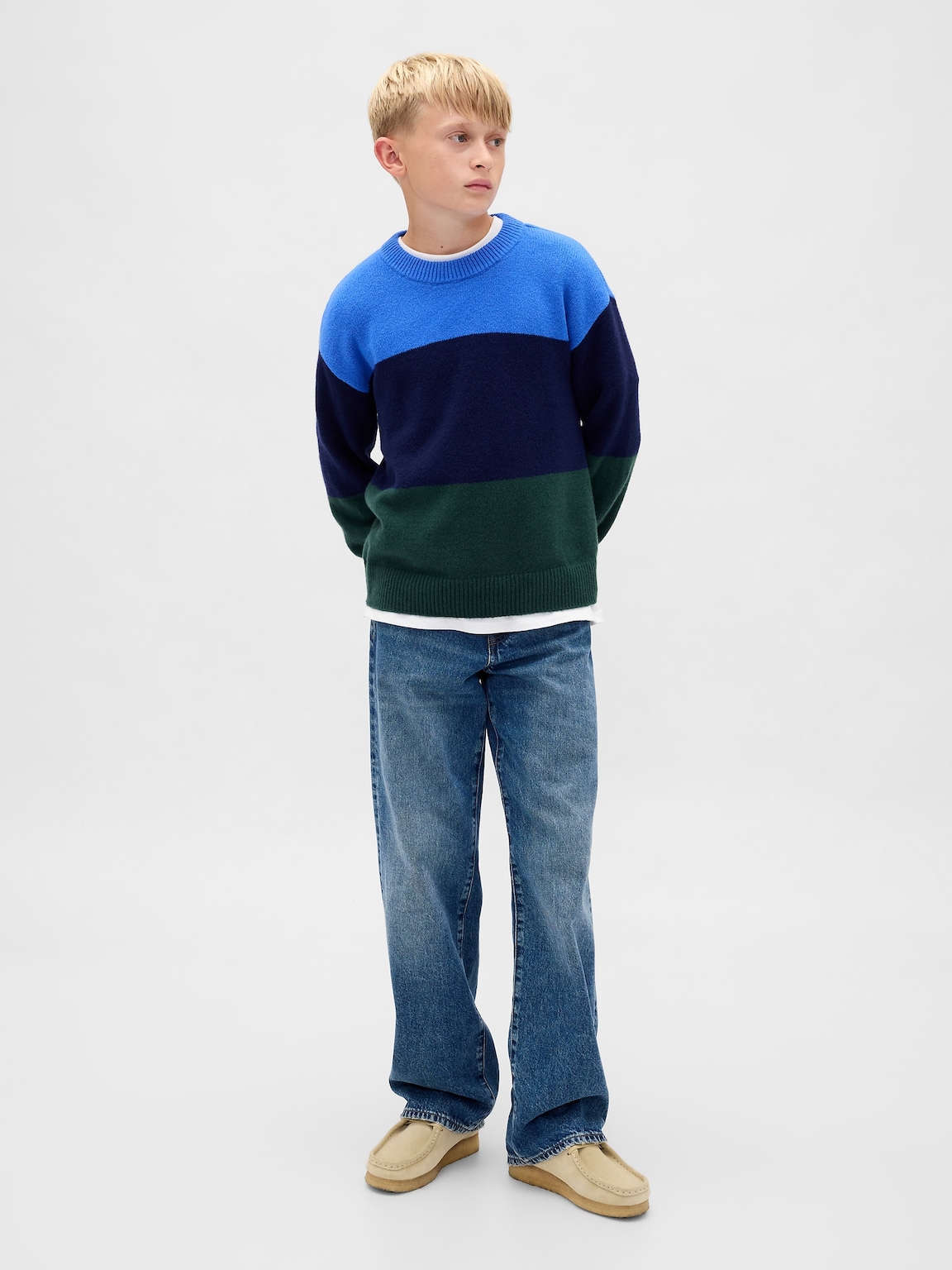 Kids CashSoft Relaxed Crewneck Sweater