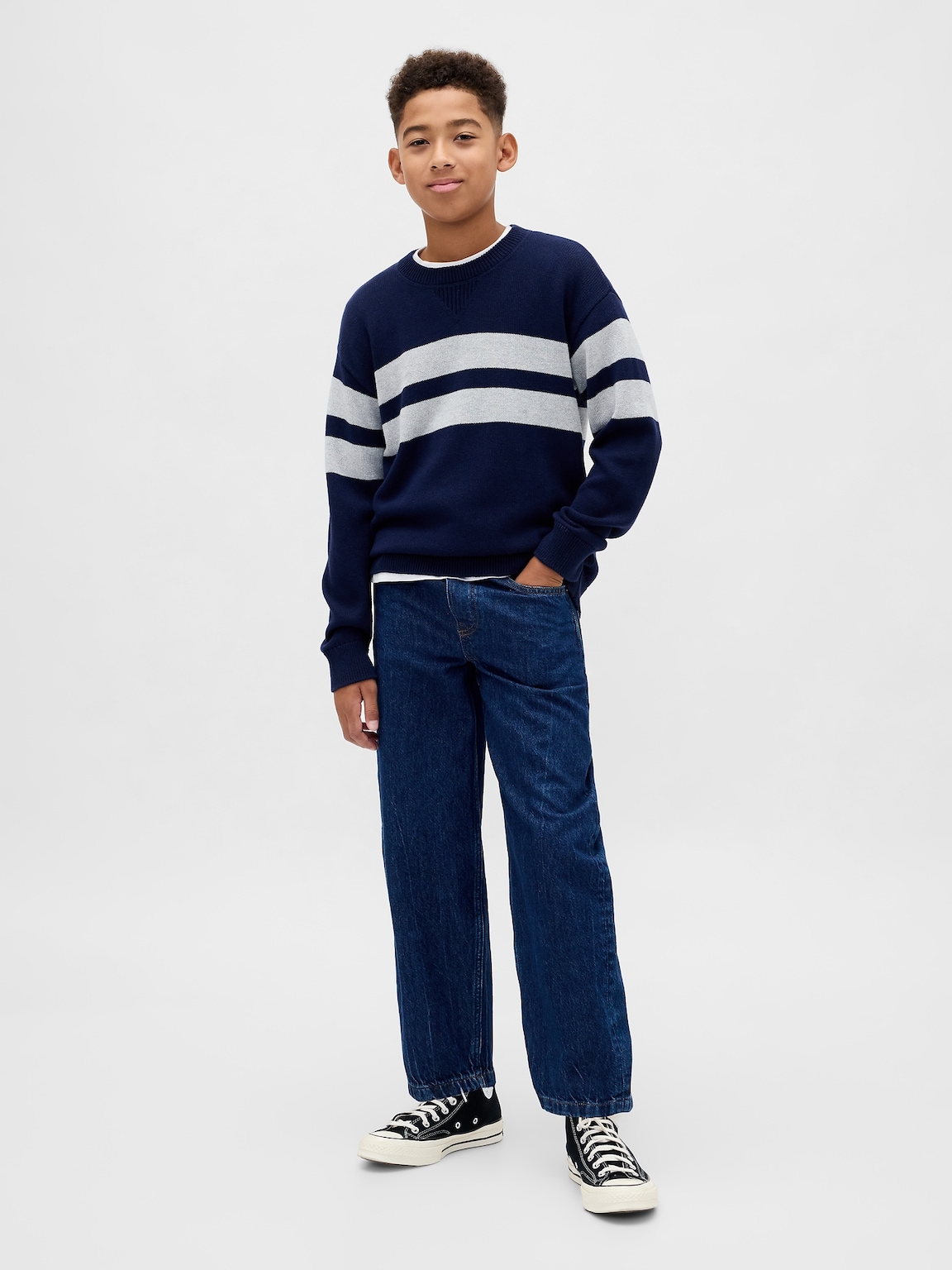 Kids Relaxed Crewneck Sweater